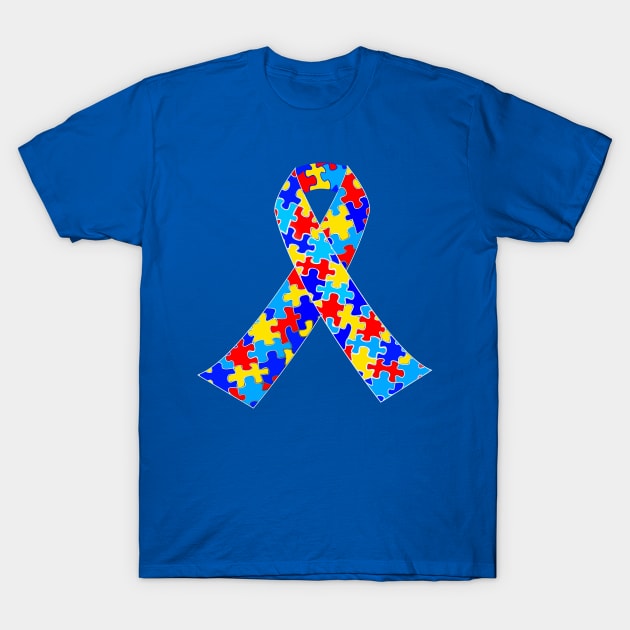 Autism Ribbon for Autism Pride and Awareness T-Shirt by epiclovedesigns